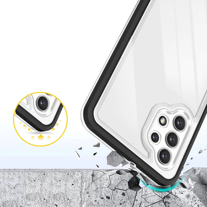 Clear 3in1 Case for Samsung Galaxy A72 4G Frame Gel Cover Black_5