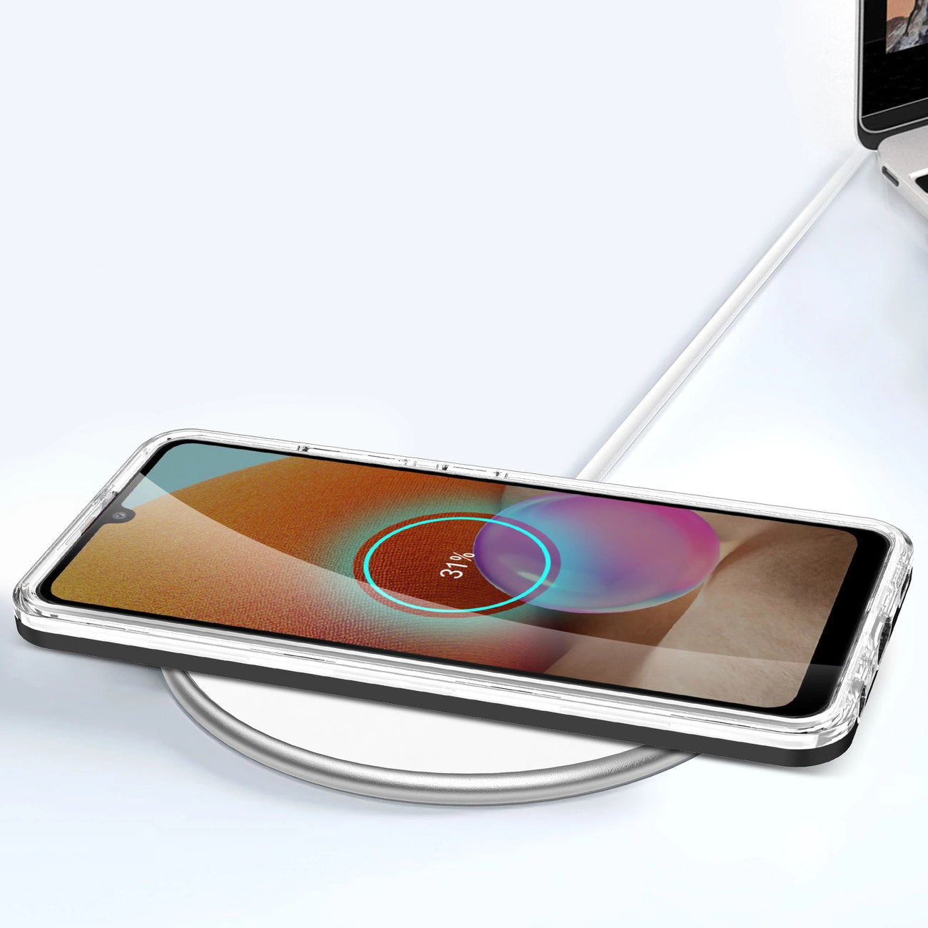 Clear 3in1 Case for Samsung Galaxy A72 4G Frame Gel Cover Black_6