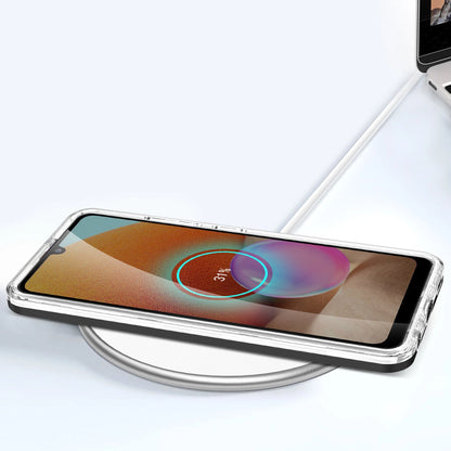 Clear 3in1 Case for Samsung Galaxy A72 4G Frame Gel Cover Black_6