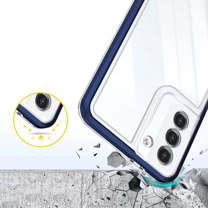 Clear 3in1 Case for Samsung Galaxy S22 + (S22 Plus) Frame Gel Cover Blue_5