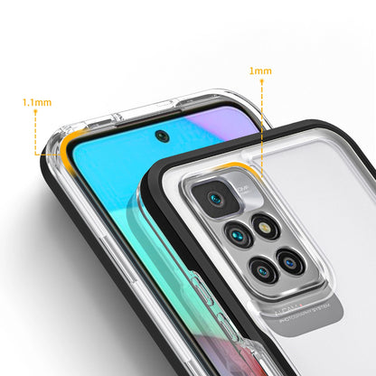 Clear 3in1 Case for Xiaomi Redmi 10 Frame Gel Cover Black_3
