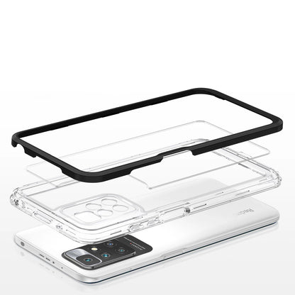Clear 3in1 Case for Xiaomi Redmi 10 Frame Gel Cover Black_4