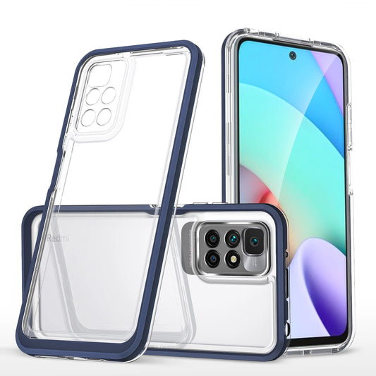 Clear 3in1 Case for Xiaomi Redmi 10 Frame Gel Cover Blue_0
