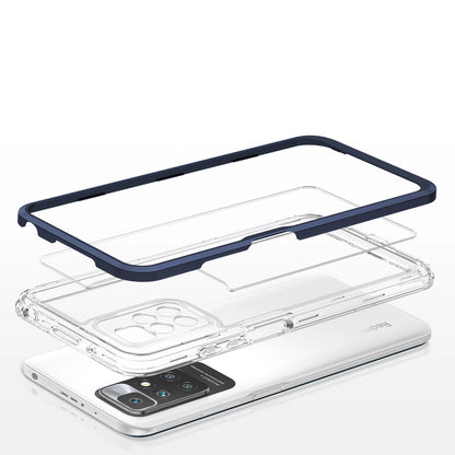 Clear 3in1 Case for Xiaomi Redmi 10 Frame Gel Cover Blue_4