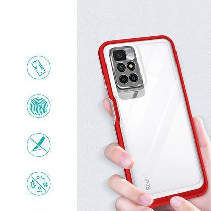 Clear 3in1 Case for Xiaomi Redmi 10 Frame Gel Cover Red_1