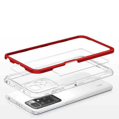 Clear 3in1 Case for Xiaomi Redmi 10 Frame Gel Cover Red_4