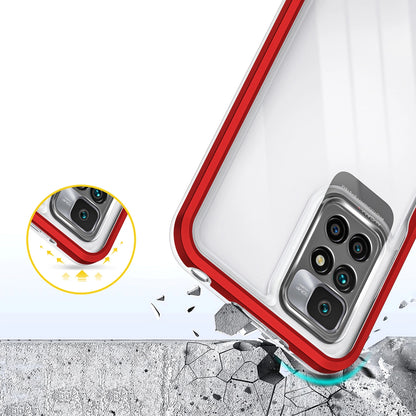 Clear 3in1 Case for Xiaomi Redmi 10 Frame Gel Cover Red_5