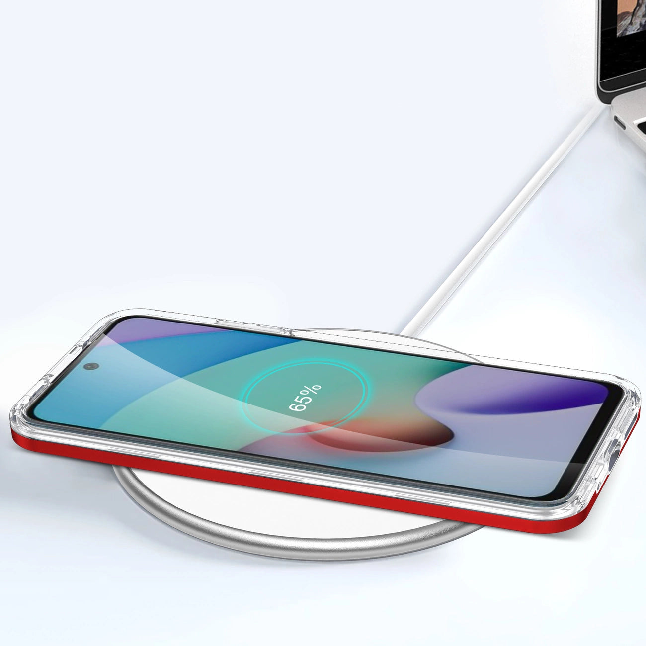 Clear 3in1 Case for Xiaomi Redmi 10 Frame Gel Cover Red_6