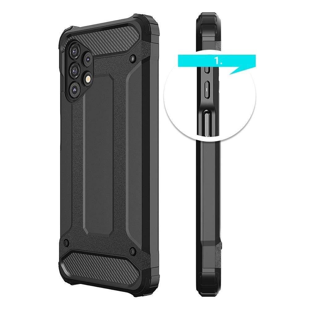 Hybrid Armor Case Tough Rugged Cover for Samsung Galaxy A73 black_4