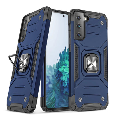 Wozinsky Ring Armor tough hybrid case cover + magnetic holder for Samsung Galaxy S22 blue_0