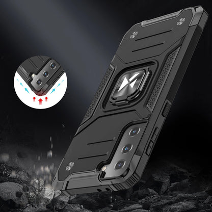 Wozinsky Ring Armor Tough Hybrid Case Cover + Magnetic Mount for Samsung Galaxy S22 + (S22 Plus) Silver_6