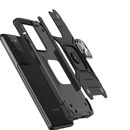 Wozinsky Ring Armor tough hybrid case cover + magnetic holder for Samsung Galaxy S22 Ultra black_3