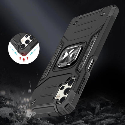 Wozinsky Ring Armor tough hybrid case cover + magnetic holder for Samsung Galaxy A23 blue_6
