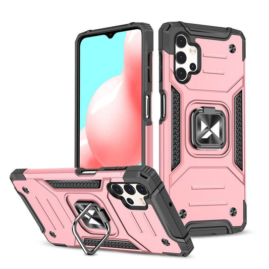 Wozinsky Ring Armor Armored Hybrid Case Cover + Magnetic Mount for Samsung Galaxy A73 gold_0