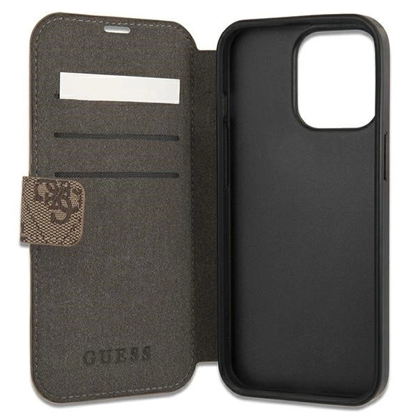Guess GUBKP13X4GMGBR iPhone 13 Pro Max 6.7" brown/brown book 4G Big Metal Logo_4