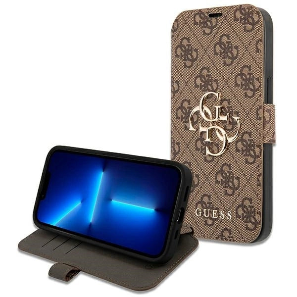 Guess GUBKP13X4GMGBR iPhone 13 Pro Max 6.7" brown/brown book 4G Big Metal Logo_6