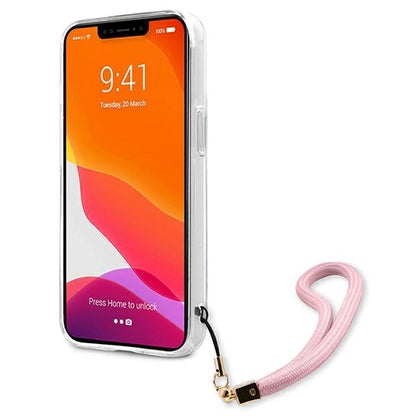 Guess GUHCP13LKCABPI iPhone 13 Pro / 13 6.1" pink/pink hardcase Camo Strap Collection_4