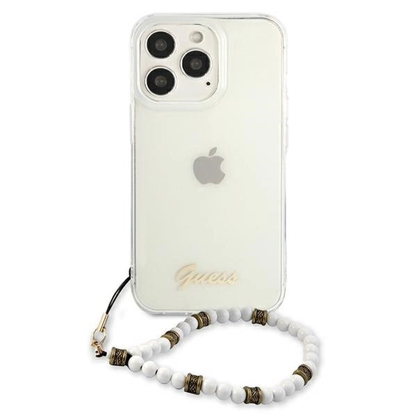 Guess GUHCP13LKPSWH iPhone 13 Pro / 13 6.1" Transparent Hardcase White Pearl_2