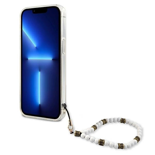 Guess GUHCP13LKPSWH iPhone 13 Pro / 13 6.1" Transparent Hardcase White Pearl_4