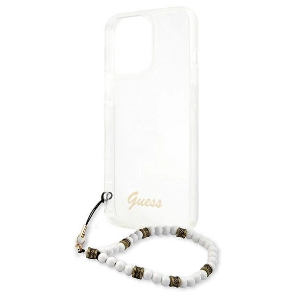 Guess GUHCP13LKPSWH iPhone 13 Pro / 13 6.1" Transparent Hardcase White Pearl_5