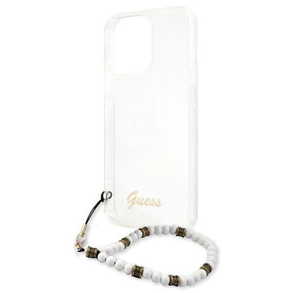 Guess GUHCP13LKPSWH iPhone 13 Pro / 13 6.1" Transparent Hardcase White Pearl_5