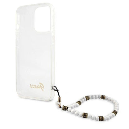 Guess GUHCP13LKPSWH iPhone 13 Pro / 13 6.1" Transparent Hardcase White Pearl_6