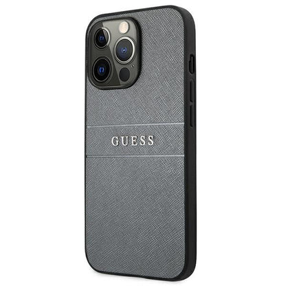Guess GUHCP13LPSASBGR iPhone 13 Pro / 13 6.1" grey/grey Saffiano Strap_1