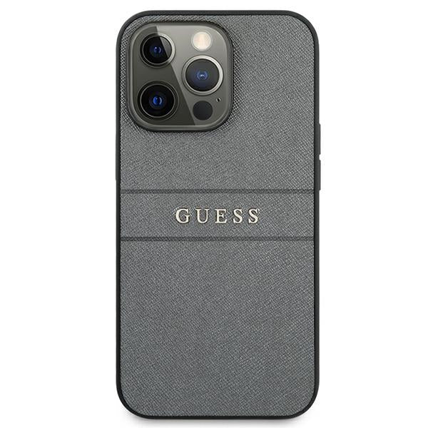Guess GUHCP13LPSASBGR iPhone 13 Pro / 13 6.1" grey/grey Saffiano Strap_2