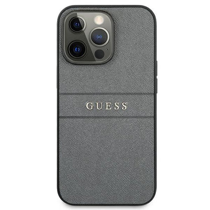 Guess GUHCP13LPSASBGR iPhone 13 Pro / 13 6.1" grey/grey Saffiano Strap_2