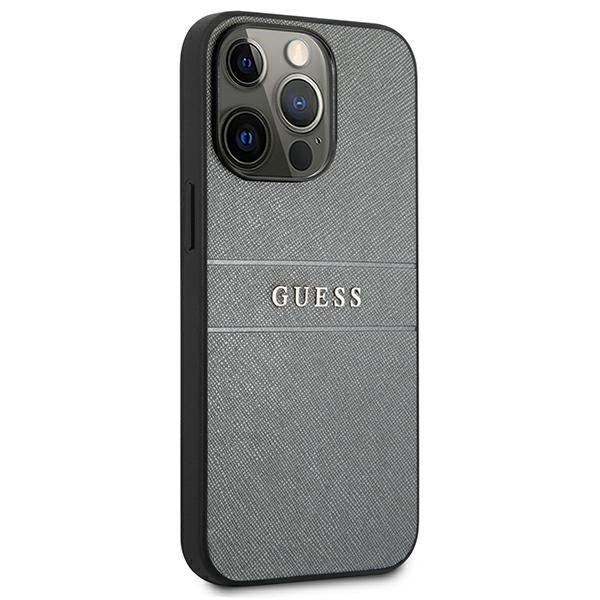 Guess GUHCP13LPSASBGR iPhone 13 Pro / 13 6.1" grey/grey Saffiano Strap_3