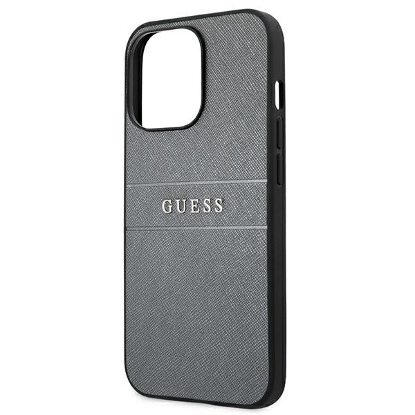 Guess GUHCP13LPSASBGR iPhone 13 Pro / 13 6.1" grey/grey Saffiano Strap_5