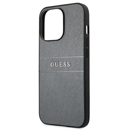 Guess GUHCP13LPSASBGR iPhone 13 Pro / 13 6.1" grey/grey Saffiano Strap_5