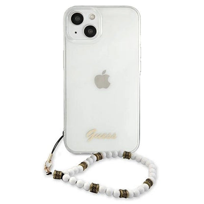 Guess GUHCP13MKPSWH iPhone 13 6.1" Transparent hardcase White Pearl_2
