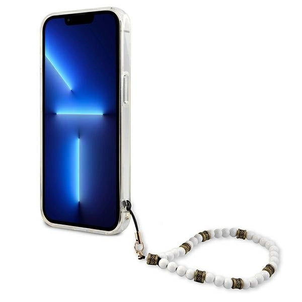 Guess GUHCP13MKPSWH iPhone 13 6.1" Transparent hardcase White Pearl_4