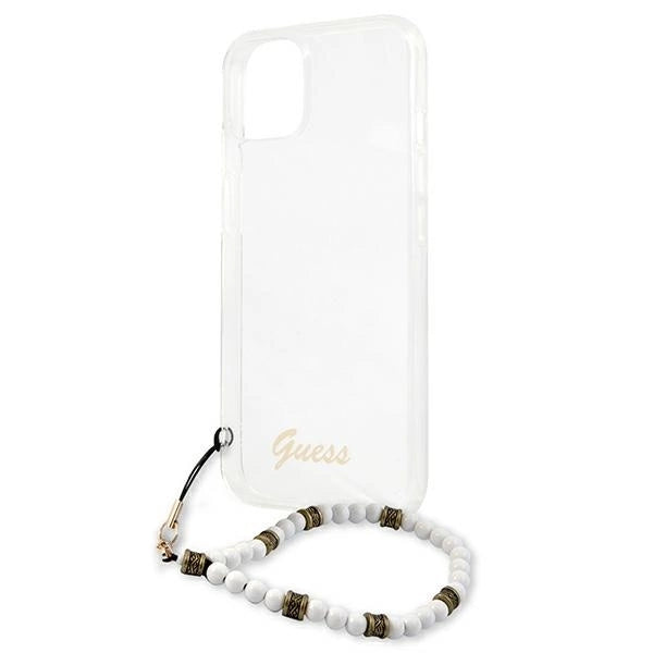 Guess GUHCP13MKPSWH iPhone 13 6.1" Transparent hardcase White Pearl_5