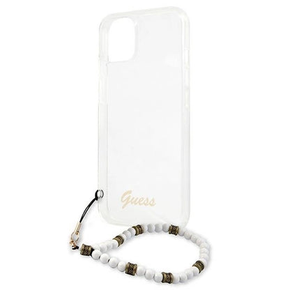 Guess GUHCP13MKPSWH iPhone 13 6.1" Transparent hardcase White Pearl_5