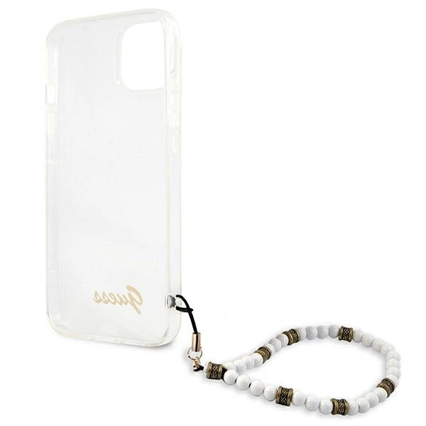 Guess GUHCP13MKPSWH iPhone 13 6.1" Transparent hardcase White Pearl_6