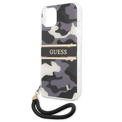 Guess GUHCP13SKCABBK iPhone 13 mini 5.4" black/black hardcase Camo Strap Collection_5