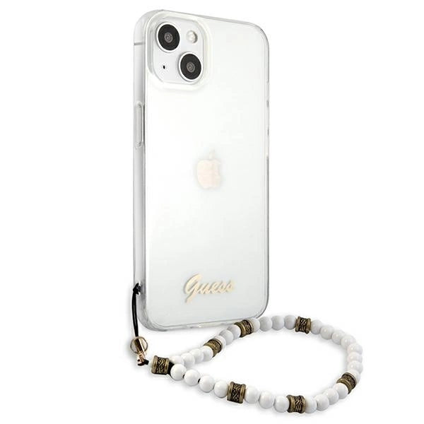 Guess GUHCP13SKPSWH iPhone 13 mini 5.4" Transparent hardcase White Pearl_3