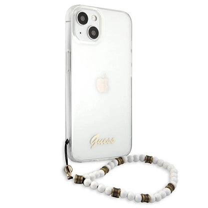 Guess GUHCP13SKPSWH iPhone 13 mini 5.4" Transparent hardcase White Pearl_3