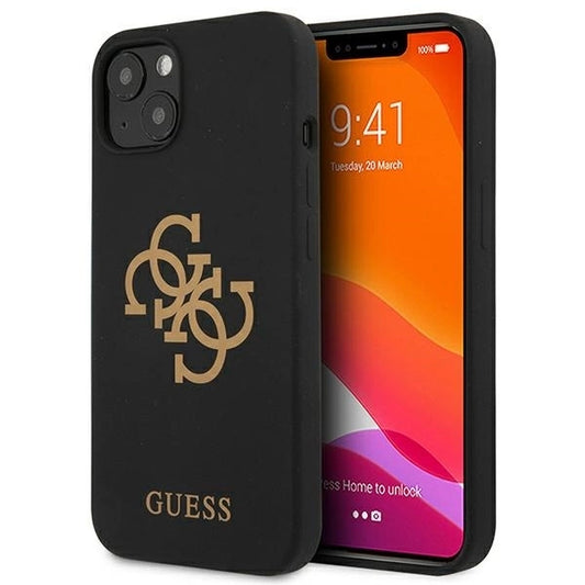 Guess GUHCP13SLS4GGBK iPhone 13 mini 5.4&quot; black/black hard case Silicone 4G Logo_0