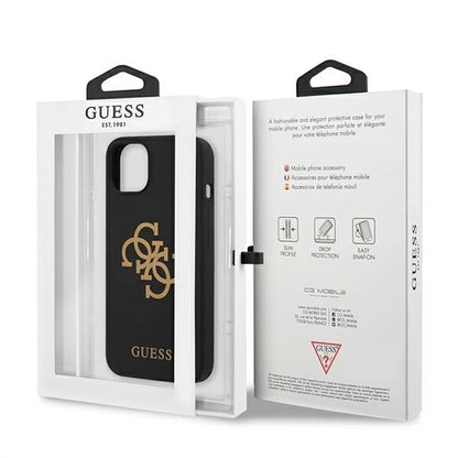 Guess GUHCP13SLS4GGBK iPhone 13 mini 5.4&quot; black/black hard case Silicone 4G Logo_7