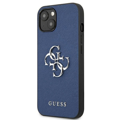 Guess GUHCP13SSA4GSBL iPhone 13 mini 5.4&quot; blue/blue hardcase Saffiano 4G Metal Logo_1