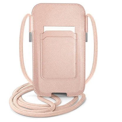 Guess Saffiano Strap 6.7" Phone Bag - Pink_1