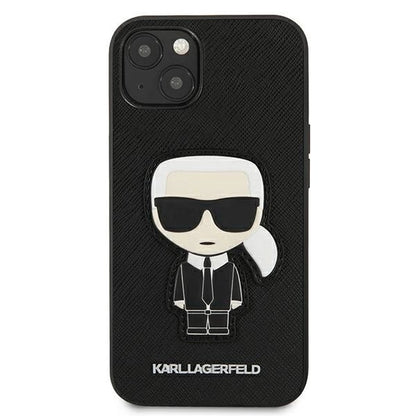 Karl Lagerfeld KLHCP13SOKPK iPhone 13 mini 5,4" czarny/black hardcase Saffiano Ikonik Karl`s Patch_2