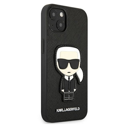 Karl Lagerfeld KLHCP13SOKPK iPhone 13 mini 5,4" czarny/black hardcase Saffiano Ikonik Karl`s Patch_3