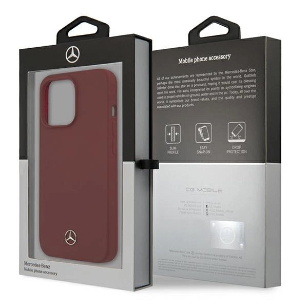 Mercedes MEHCP13LSILRE iPhone 13 Pro / 13 6,1" czerwony/red hardcase Silicone Line_7