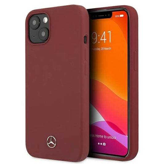 Mercedes MEHCP13MSILRE iPhone 13 6,1" czerwony/red hardcase Silicone Line_0