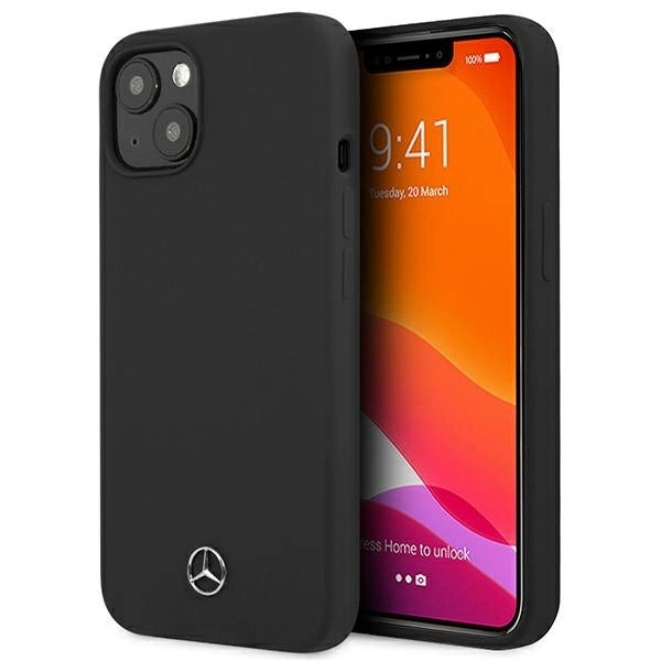 Mercedes MEHCP13SSILBK iPhone 13 mini 5,4" czarny/black hardcase Silicone Line_0