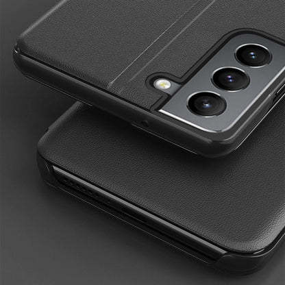 Eco Leather View Case elegant case with a flip cover and stand function for Samsung Galaxy S22 + (S22 Plus) black_9